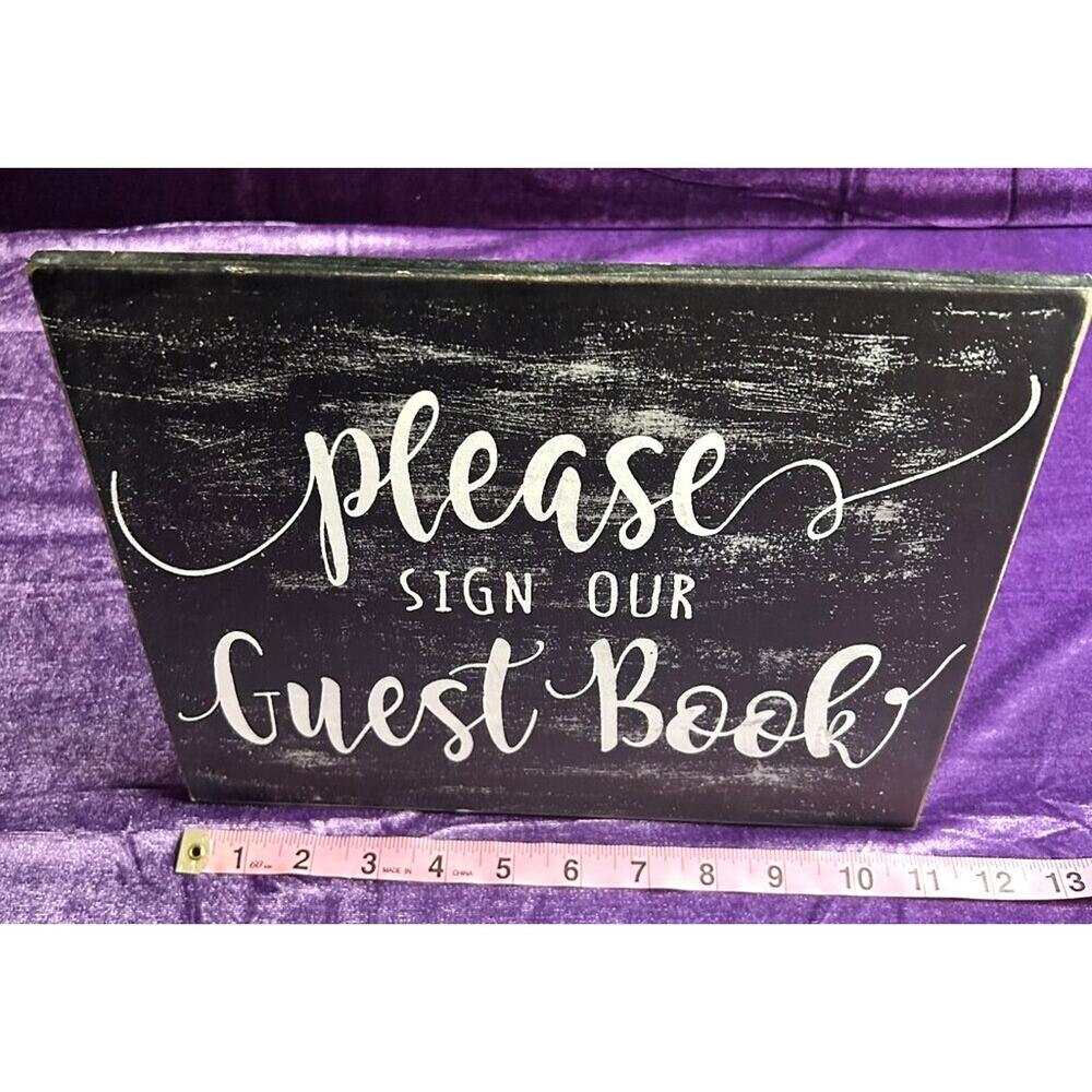 Rustic Wedding Guest Book Sign Table Decor - Picture 3 of 6